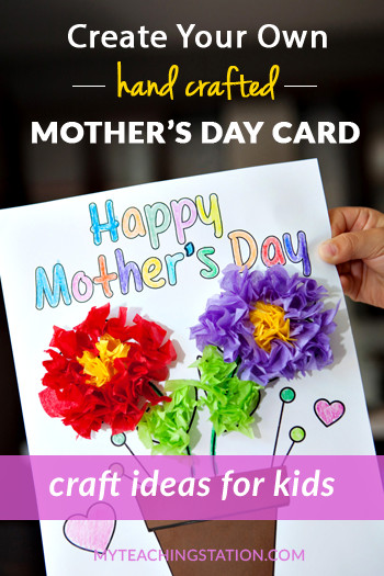 Mother'S Day Craft Ideas For Kids
 Easy Mother s Day Card Craft Activity for Kids