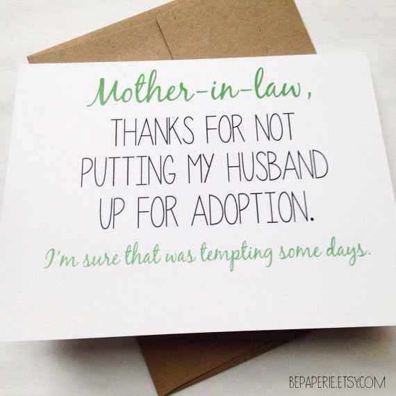 Mother'S Day Gift Ideas For Mother In Law
 Mother in Law Card Mother s Day Card Mom Birthday Card