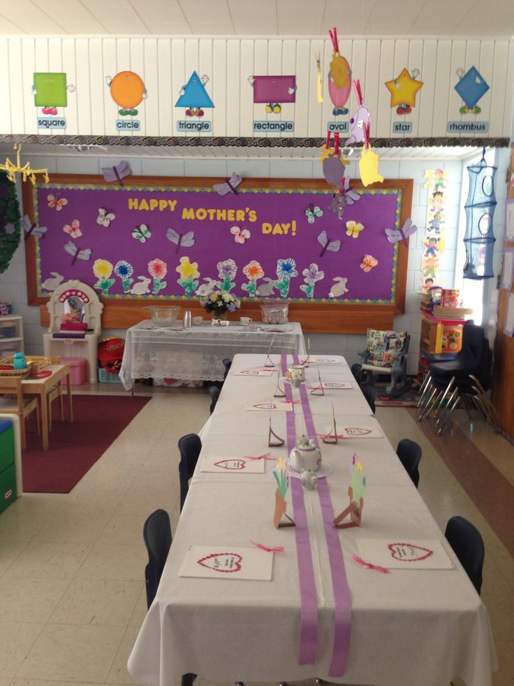 Mother'S Day Tea Party Ideas For Preschoolers
 Preschool Mother s Day tea room set up