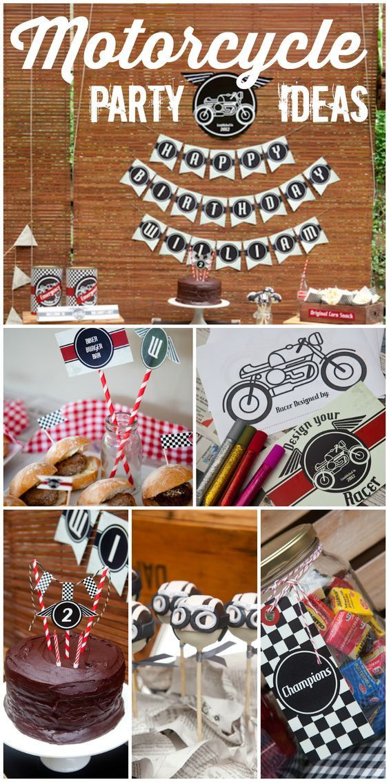 Motorcycle Birthday Decorations
 38 best Motorcycle Party Ideas images on Pinterest