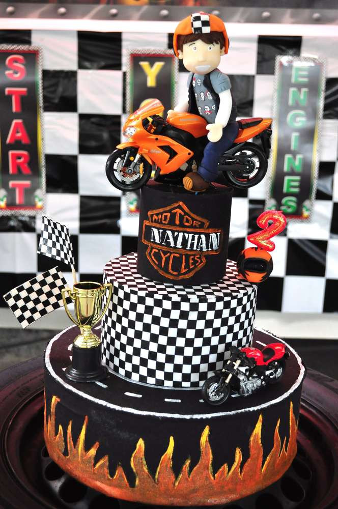 Motorcycle Birthday Decorations
 motorcycle Birthday Party Ideas 1 of 45