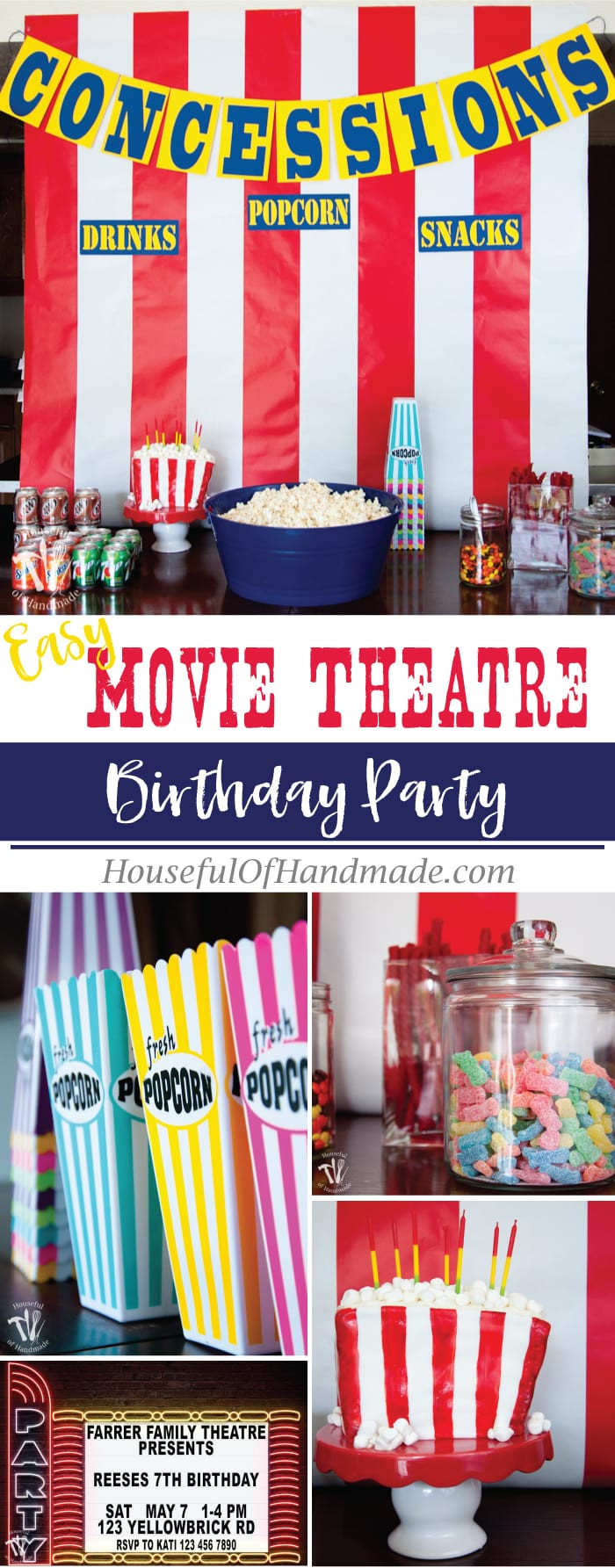 Movie Theatre Birthday Party
 Movie Theatre Themed Birthday Party a Houseful of Handmade