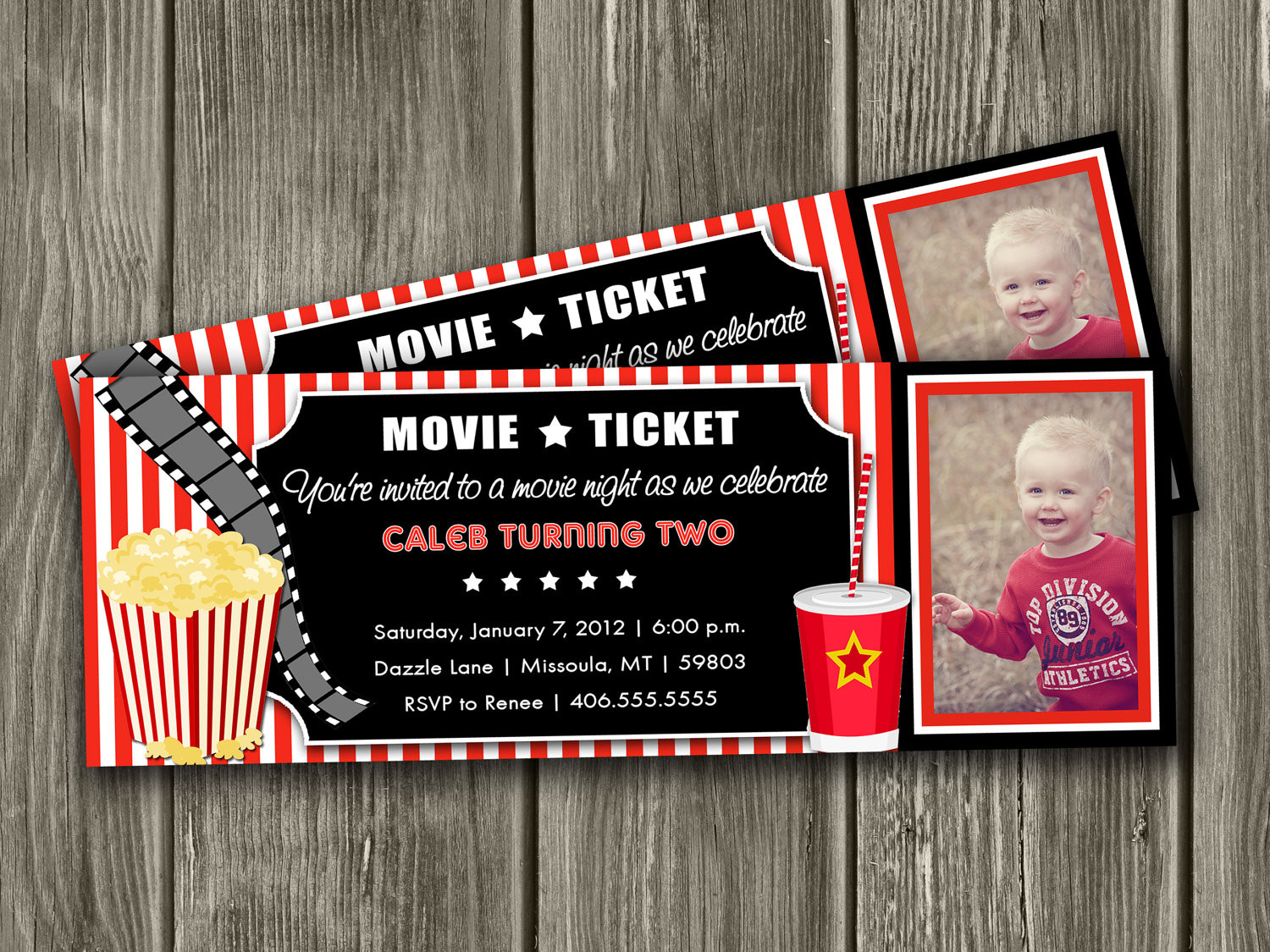 Movie Ticket Birthday Invitation
 Movie Ticket Birthday Invitations Template Free