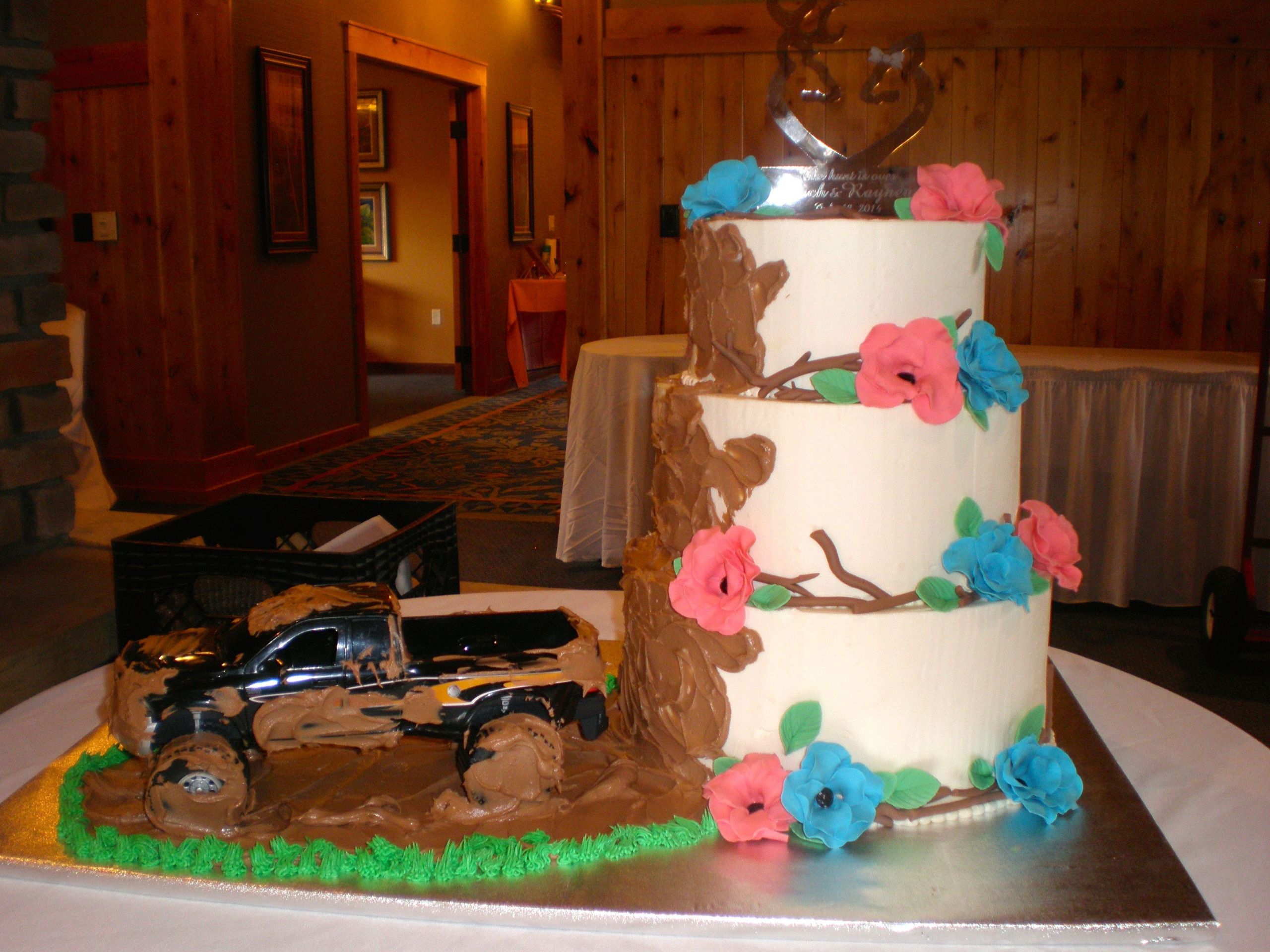 Mudding Wedding Cakes
 Mud Slinging Truck Wedding Cake "The Hunt Is Over