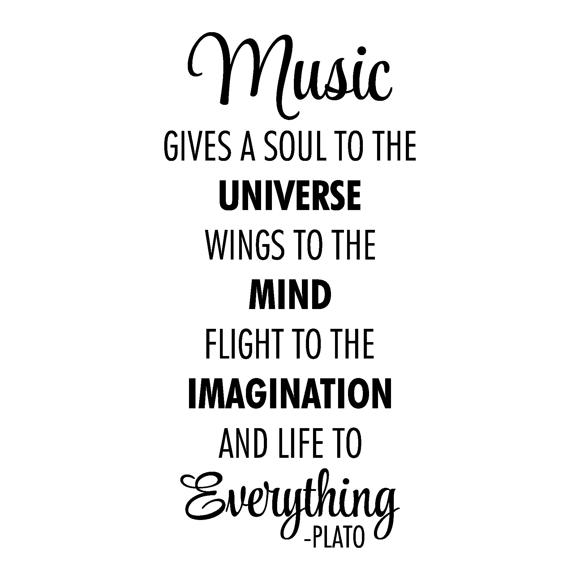 Music And Life Quotes
 Music Is Life To Everything Wall Quotes™ Decal