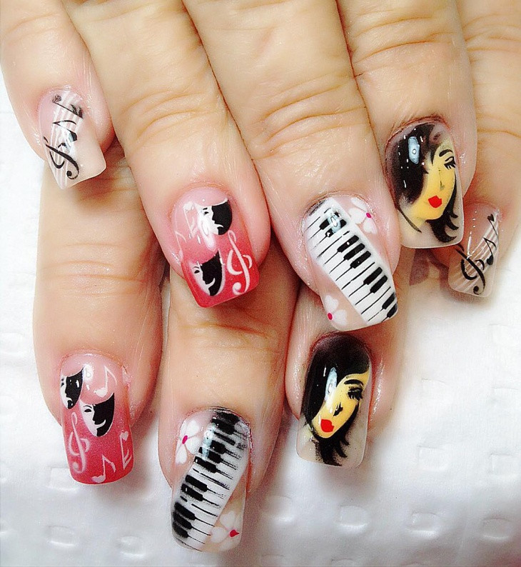 Music Nail Designs
 20 Music Note Nail Art Designs Ideas