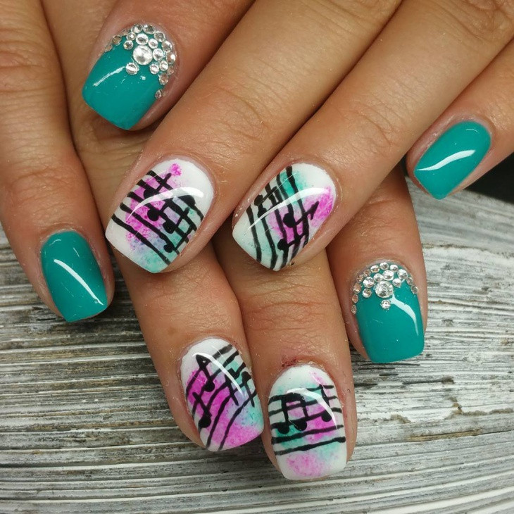 Music Nail Designs
 20 Music Note Nail Art Designs Ideas