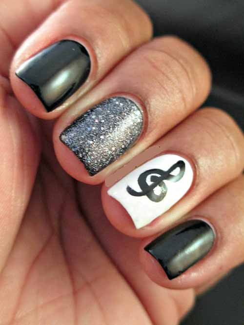 Music Nail Designs
 21 Cute Music Notes Nail Art Tutorial