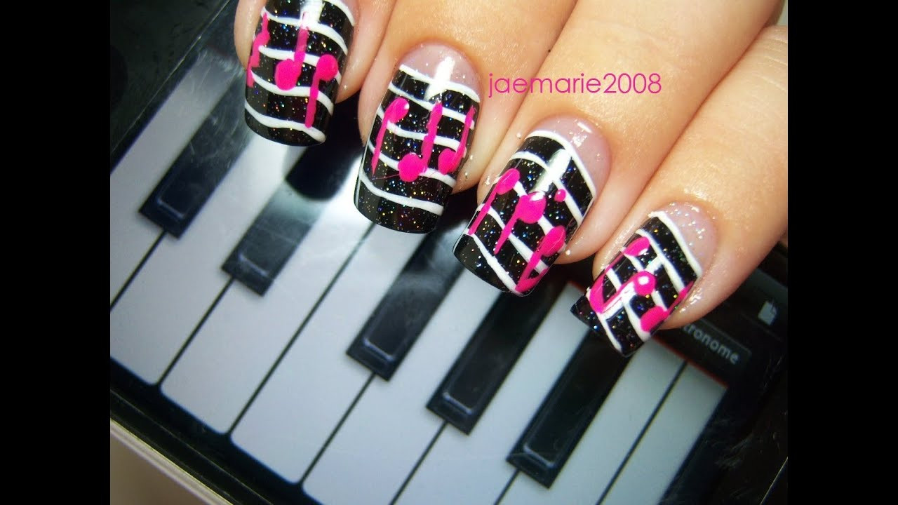 Music Nail Designs
 Music Notes Nail Design Requested