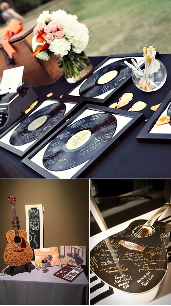 Music Themed Wedding Decorations
 20 Must See Non Traditional Wedding Guest Book Alternatives