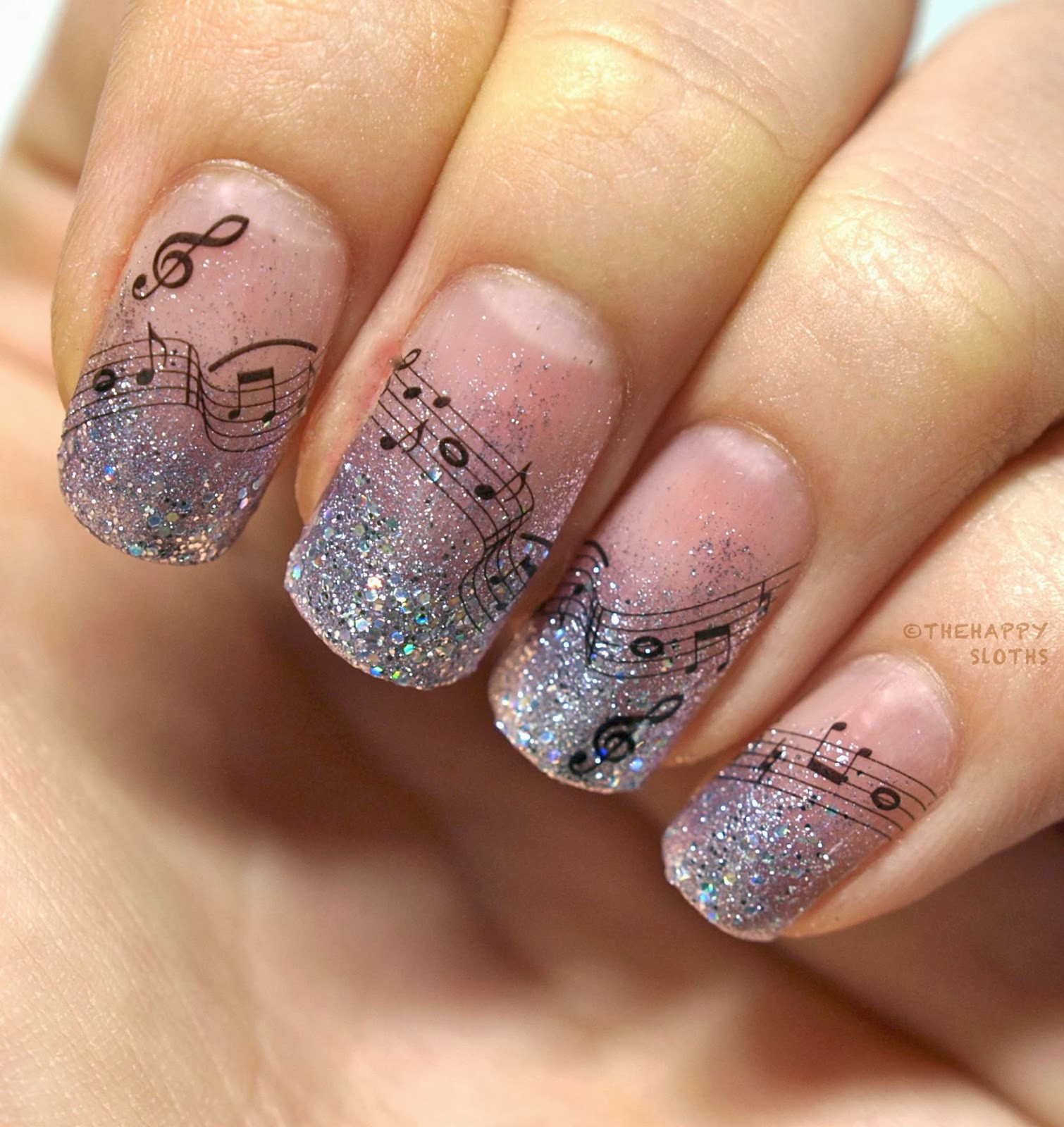 Musical Nail Designs
 Musical Notes Nails Manicure Featuring Water Decal