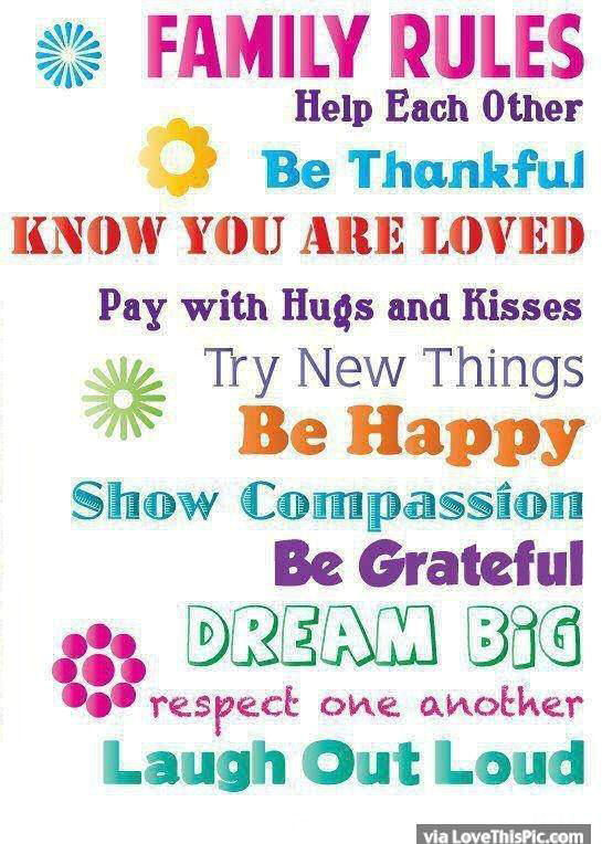 My Happy Family Quotes
 Family Rules Quote s and for