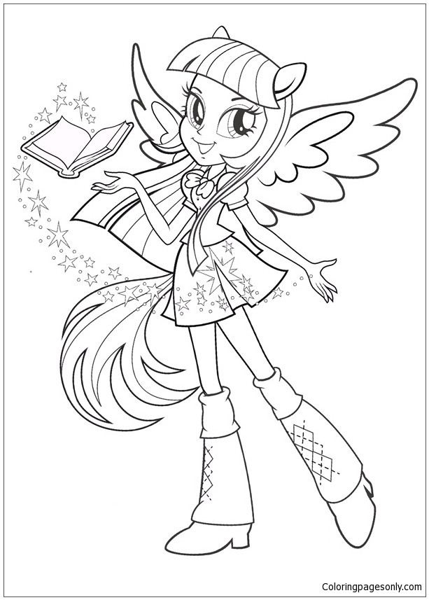 My Little Pony Girls Coloring Pages
 Equestria Girls Drawing at GetDrawings