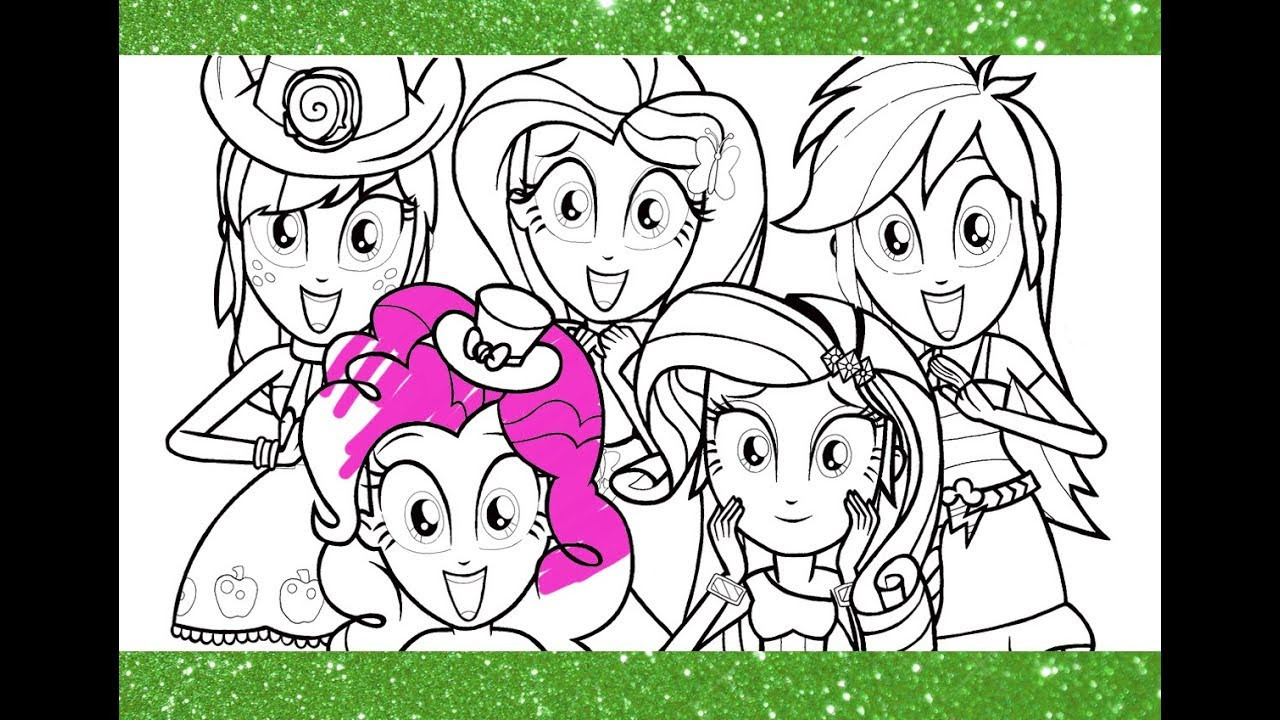 My Little Pony Girls Coloring Pages
 My little pony Equestria girls coloring for kids MLP