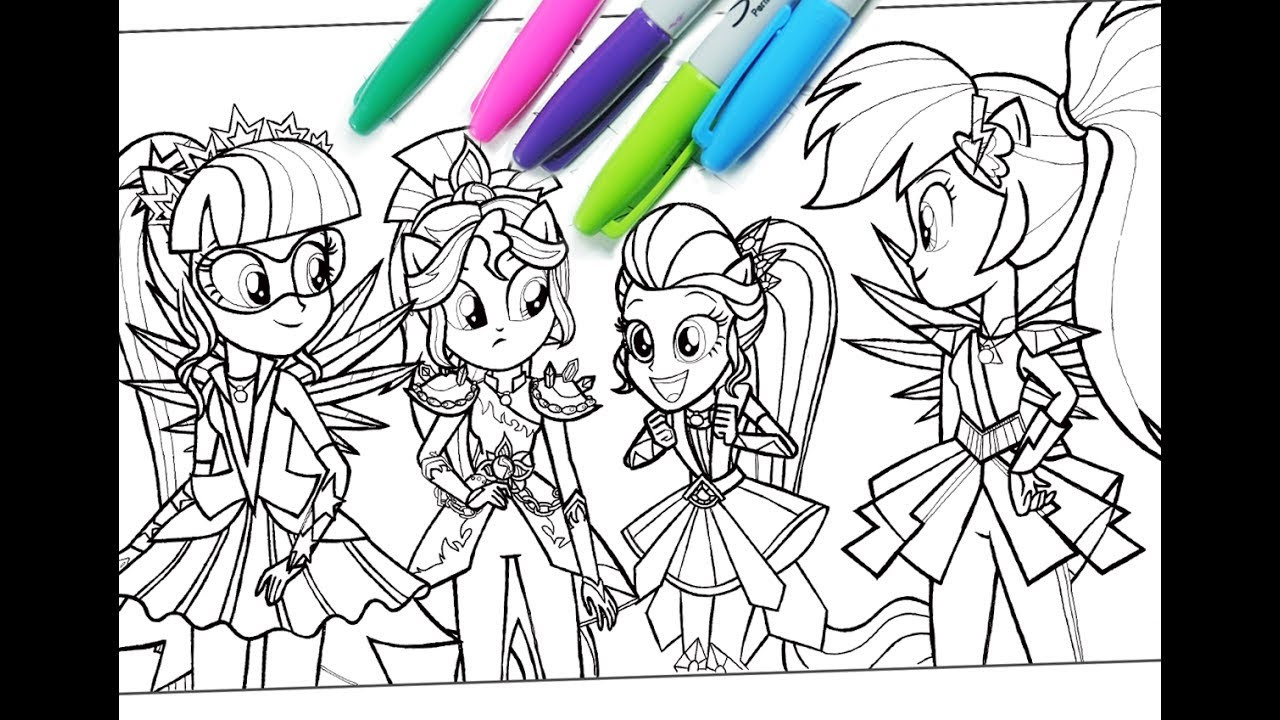 My Little Pony Girls Coloring Pages
 My little pony coloring book MLP coloring pages for kids