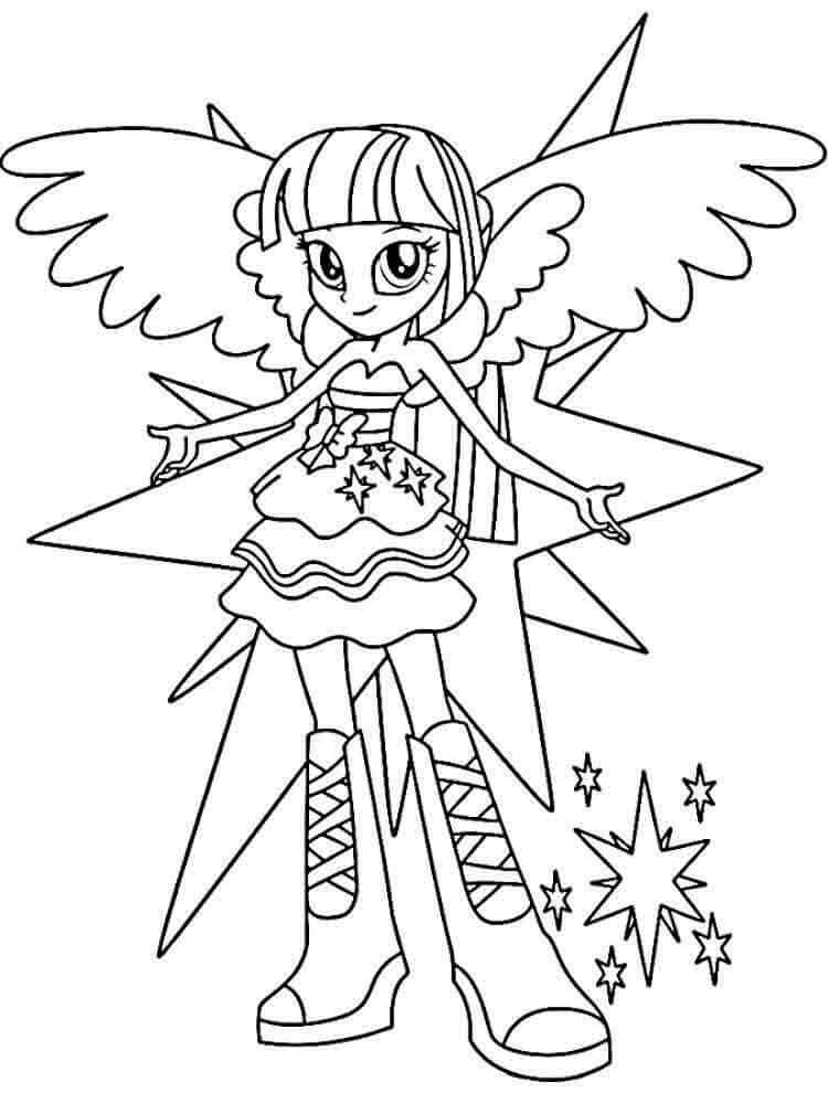 My Little Pony Girls Coloring Pages
 Mewarnai My Little Pony Equestria B Warna
