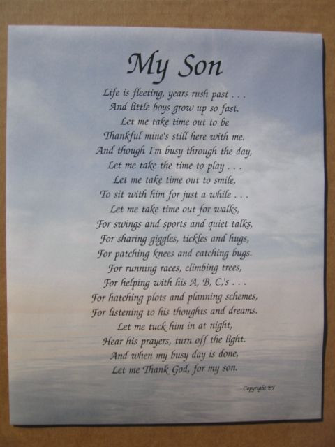 My Son Graduation Quotes
 poems about a son Google Search