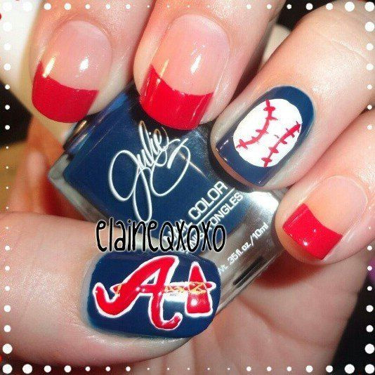 Nail Art Atlanta
 Atlanta Braves Nails Ashley Renee Next game please