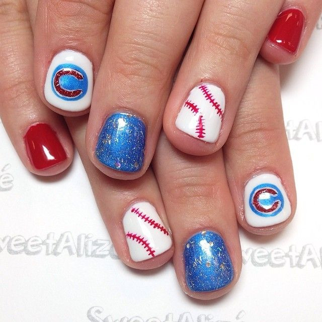 Nail Art Chicago
 1000 images about Chicago Cubs Nails Hair and Makeup on