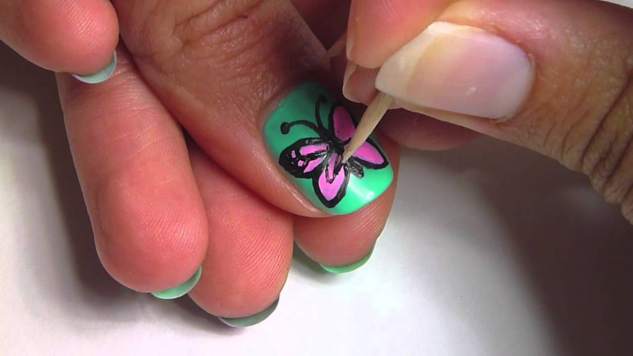 Nail Art Design Images
 Butterfly Nail Art