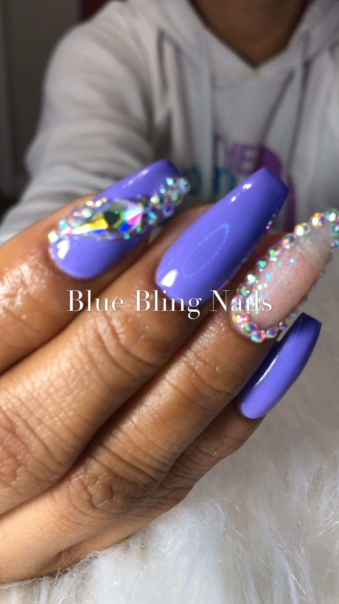 Nail Art Greensboro Nc
 Purple Glitter Nails ☂️ yournailsdone nails