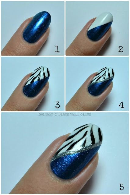 Nail Art Images Step By Step
 Zebra Print Nails Step by Step Tutorial 2019