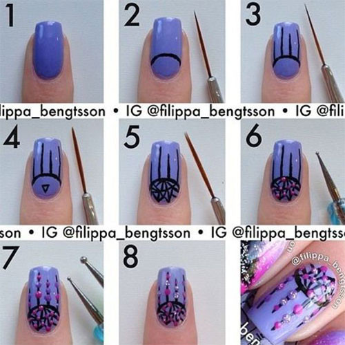 Nail Art Images Step By Step
 15 Easy Step By Step Valentine s Day Nail Art Tutorials