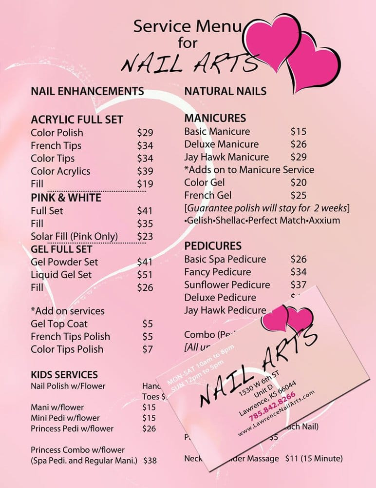 Nail Art Lawrence Ks
 Our service menu