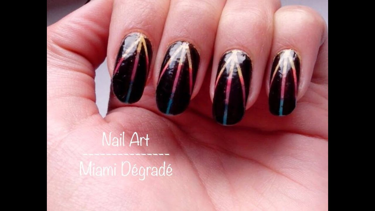 Nail Art Miami
 Nail Art Facile Miami Dégradé