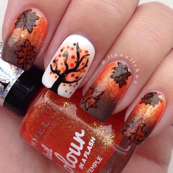 Nail Color Ideas For Fall
 32 Amazing Fall Designed Nail Art That Will Make You Stunned