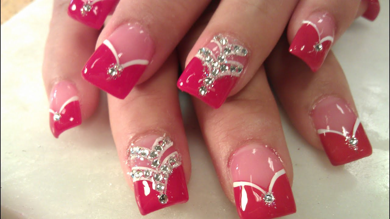 Nail Designs Acrylic Nails
 HOW TO LADY IN RED ACRYLIC NAILS