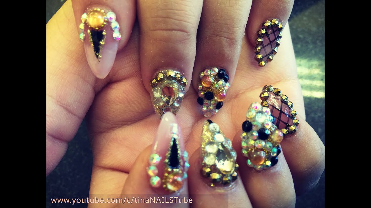 Nail Designs For Real Nails
 Quinceanera Nails Stiletto Shaped Nails
