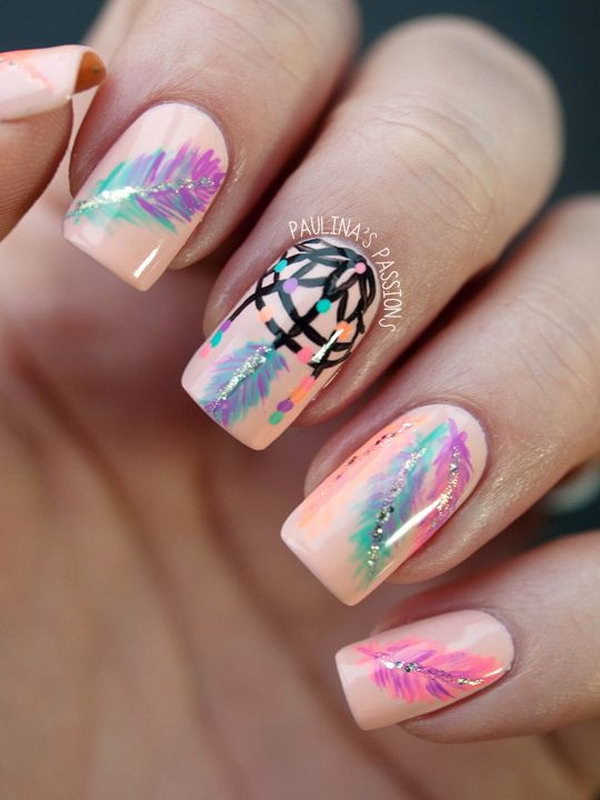 Nail Designs Pics
 35 Cool Dream Catcher Nail Designs for Native American