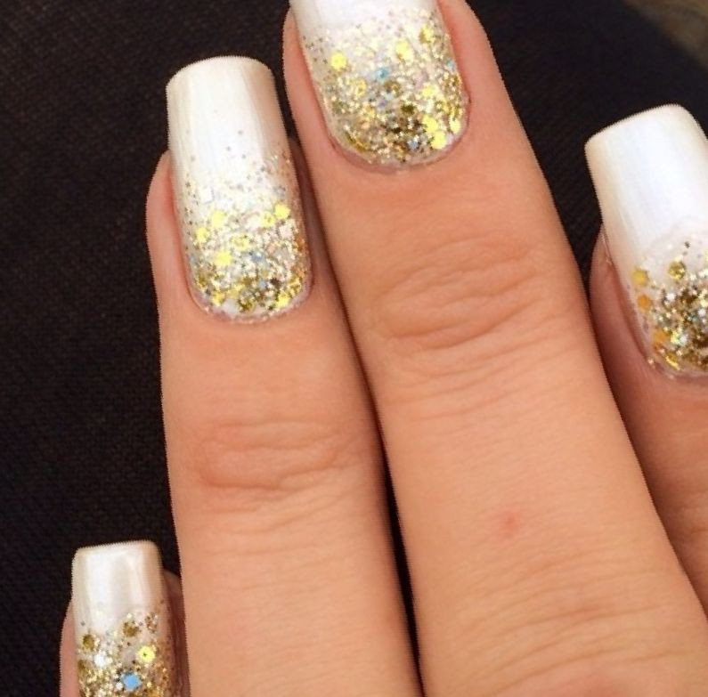 Nail Designs White And Gold
 White Gold Nail Designs Review StylePics