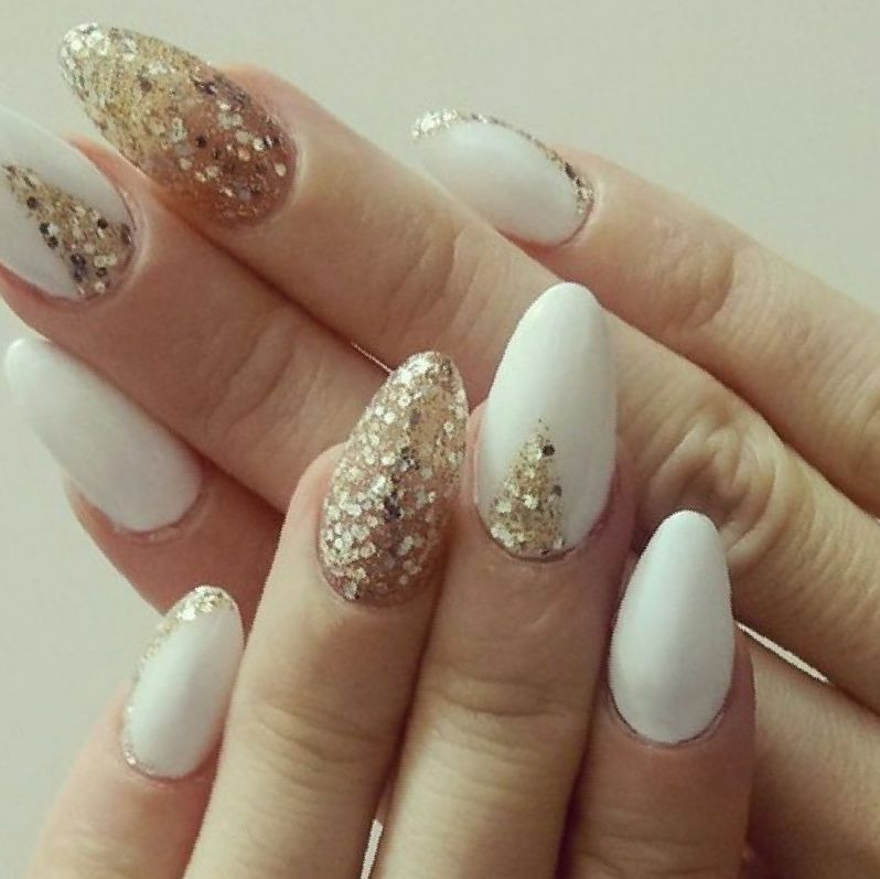 Nail Designs White And Gold
 39 White And Gold Nail Designs StylePics