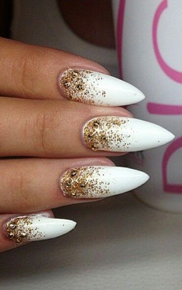 Nail Designs White And Gold
 60 best White & gold nails images on Pinterest