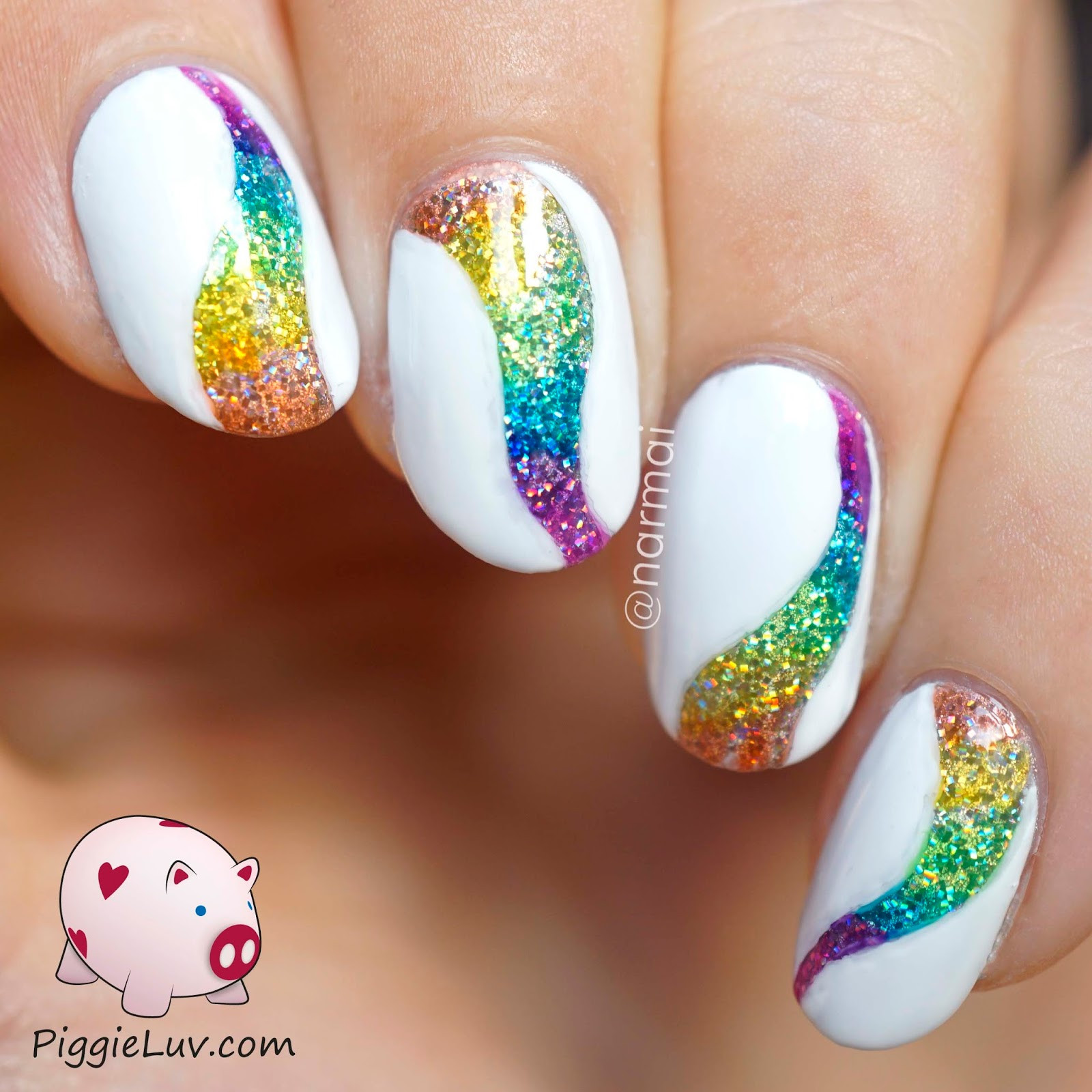 Nail Designs With Glitter
 white tip nail designs with glitter