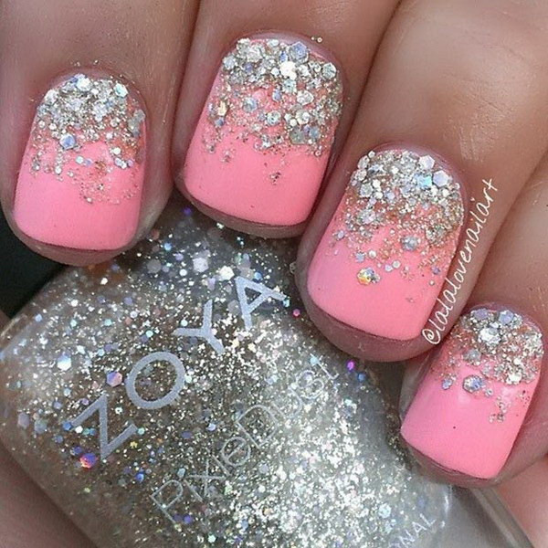 Nail Designs With Glitter
 70 Stunning Glitter Nail Designs 2017