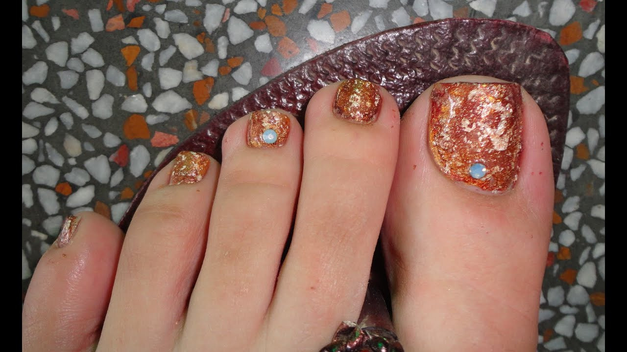 Nail Ideas For Fall
 Easy Fall Toe Nail Art Tutorial