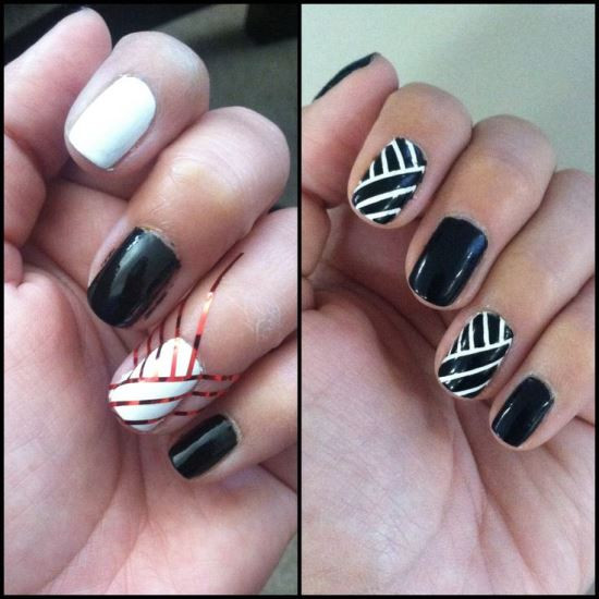 Nail Ideas With Tape
 40 Killer Striping Tape Nail Art Designs