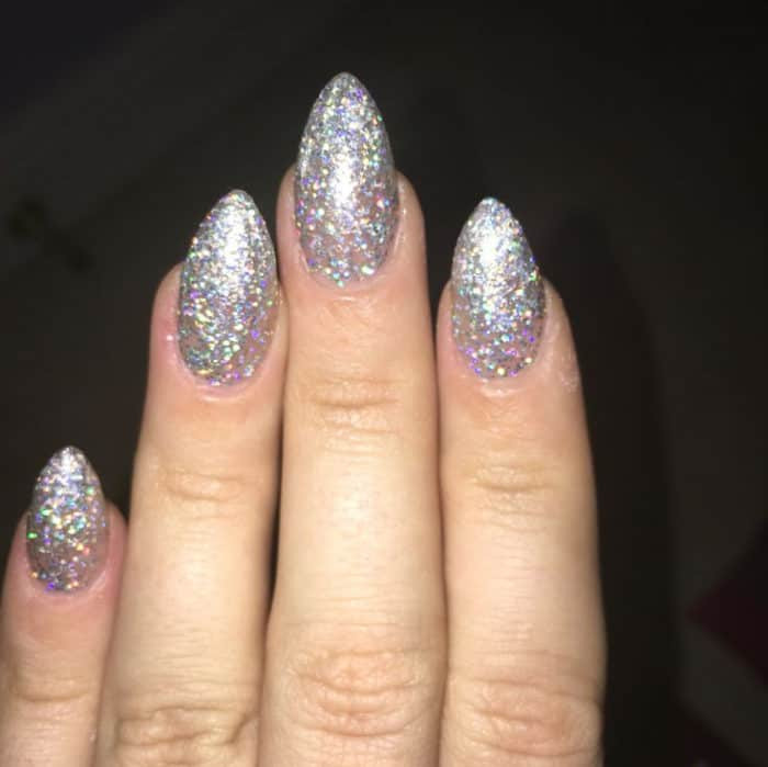 Nails With Silver Glitter
 22 Brilliant Glitter Nail Art Designs – SheIdeas