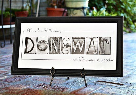 Name A Popular Wedding Gift
 Personalized Name Frame Print 10x20 unframed