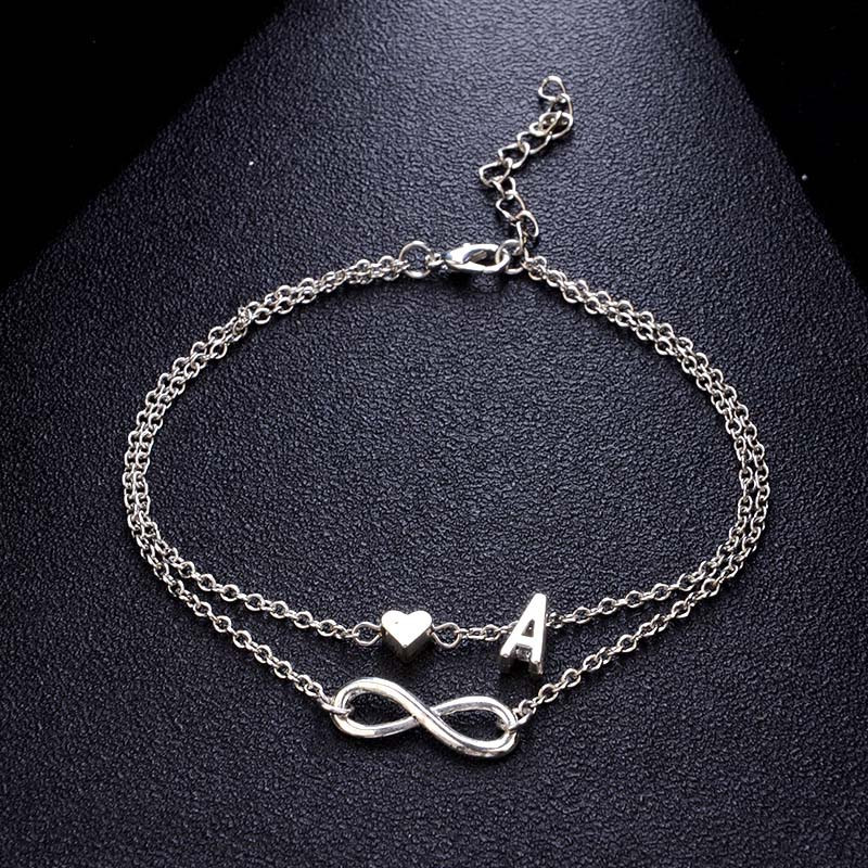 Name Anklet
 2019 new personality name 26 letter A Z initial bracelet