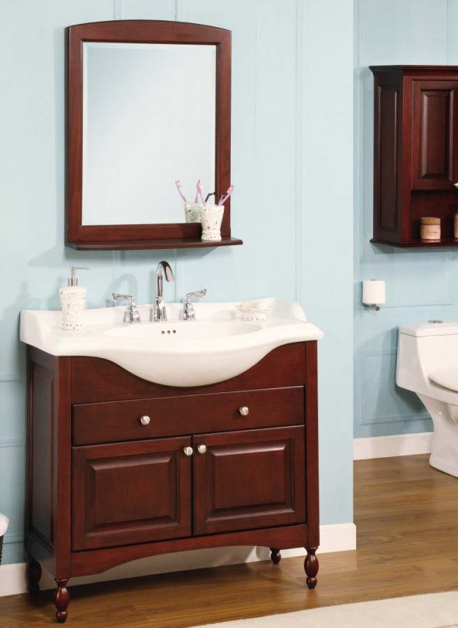 Narrow Bathroom Sinks And Vanities
 38 Inch Single Sink Narrow Depth Furniture Bathroom Vanity