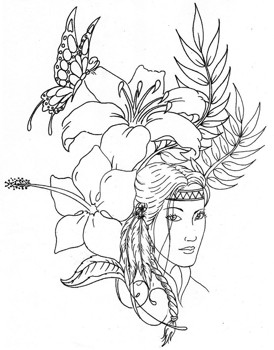 Native American Coloring Pages For Adults
 native american coloring pages printable