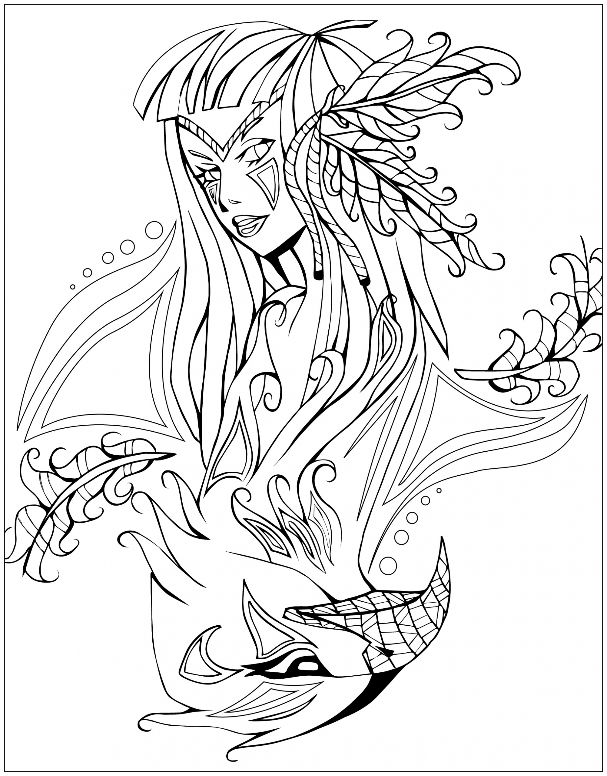 Native American Coloring Pages For Adults
 Native american indian savage spirit Native American
