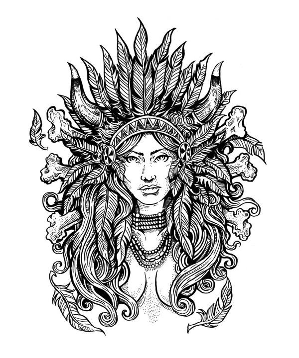 Native American Coloring Pages For Adults
 Native American Difficult Coloring Pages