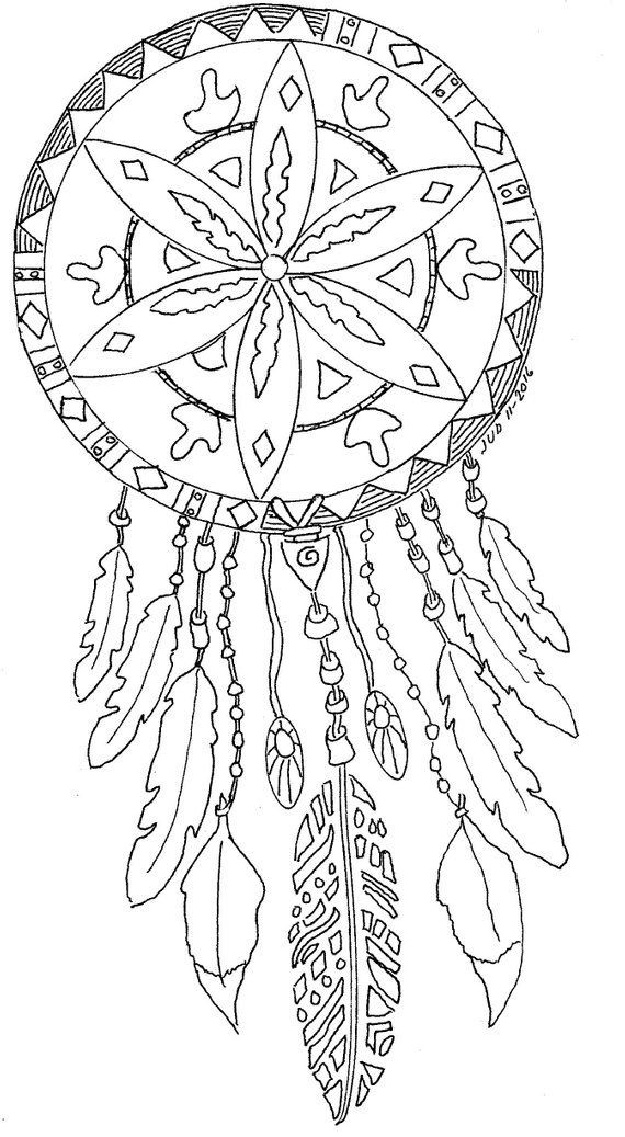 Native American Coloring Pages For Adults
 Printable digital Native American mandala Adult