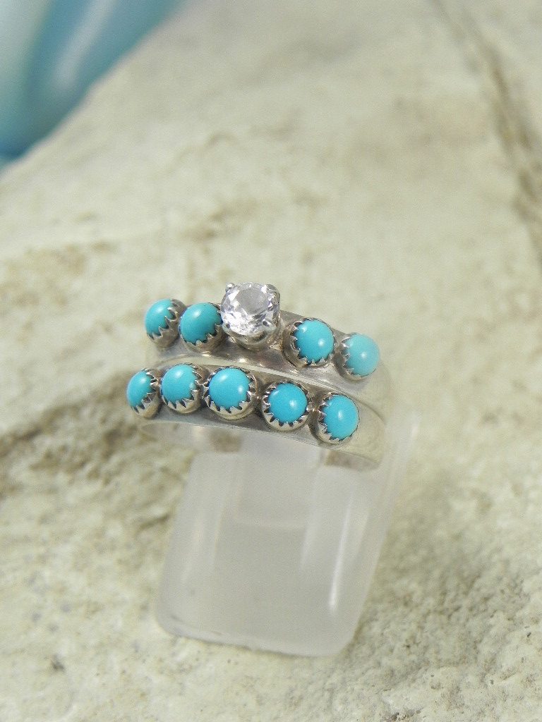 Native American Wedding Rings
 Native American Turquoise Wedding Ring Set