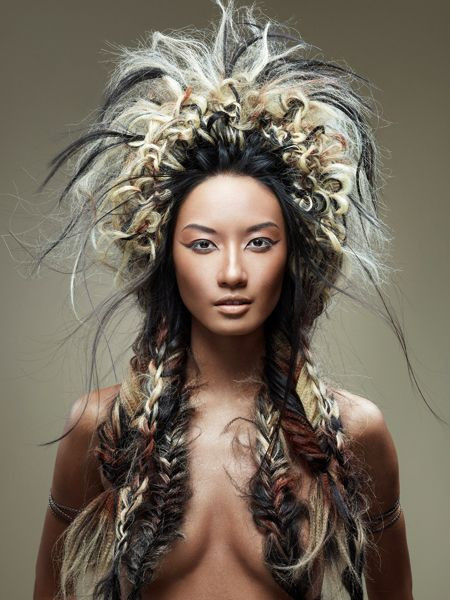 native hair american hairstyles indian braids garde wendy fantasy belanger avant hairstyle nico warrior makeup tribal cherokee headdress beauty indians